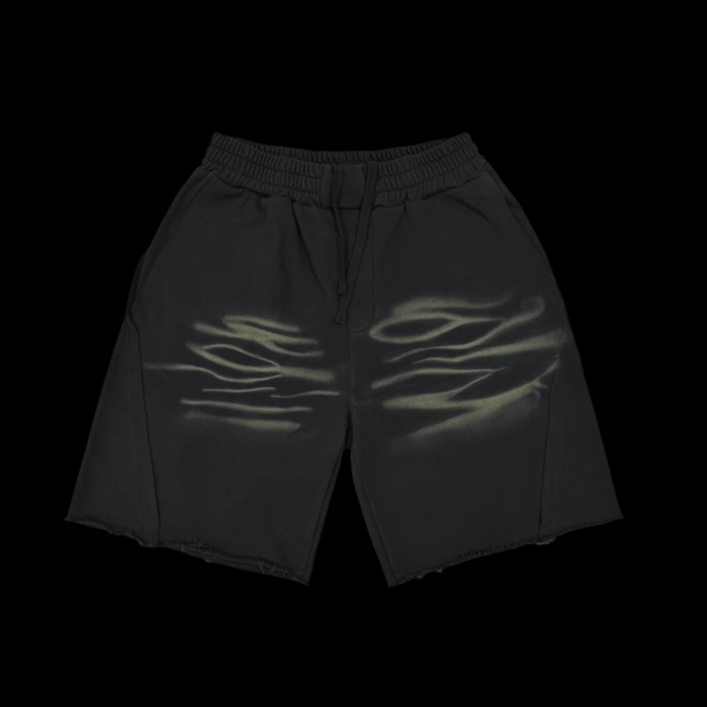 Vintage Washed Tiger Stripes Short Pants