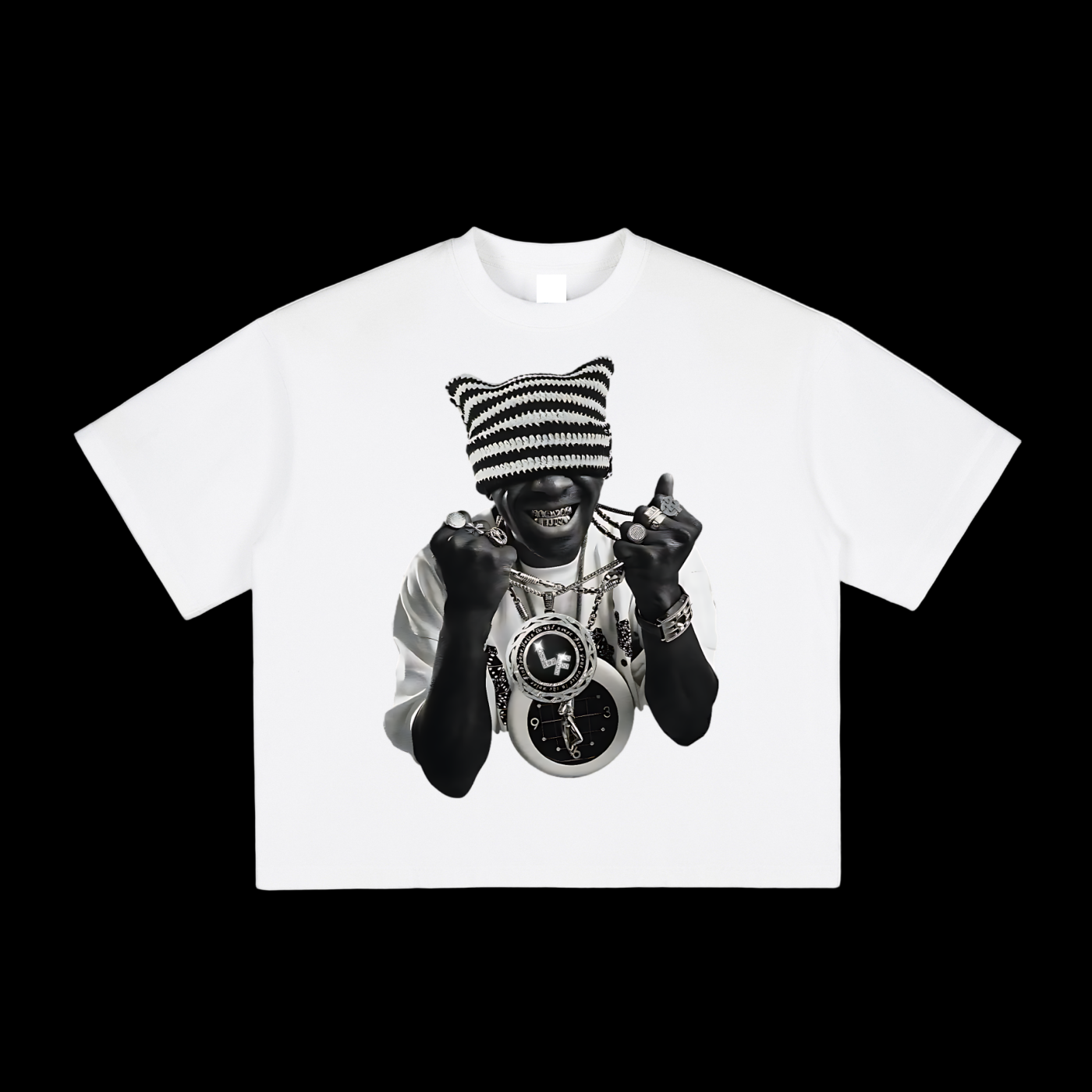 Striped Kitty Hat Tee