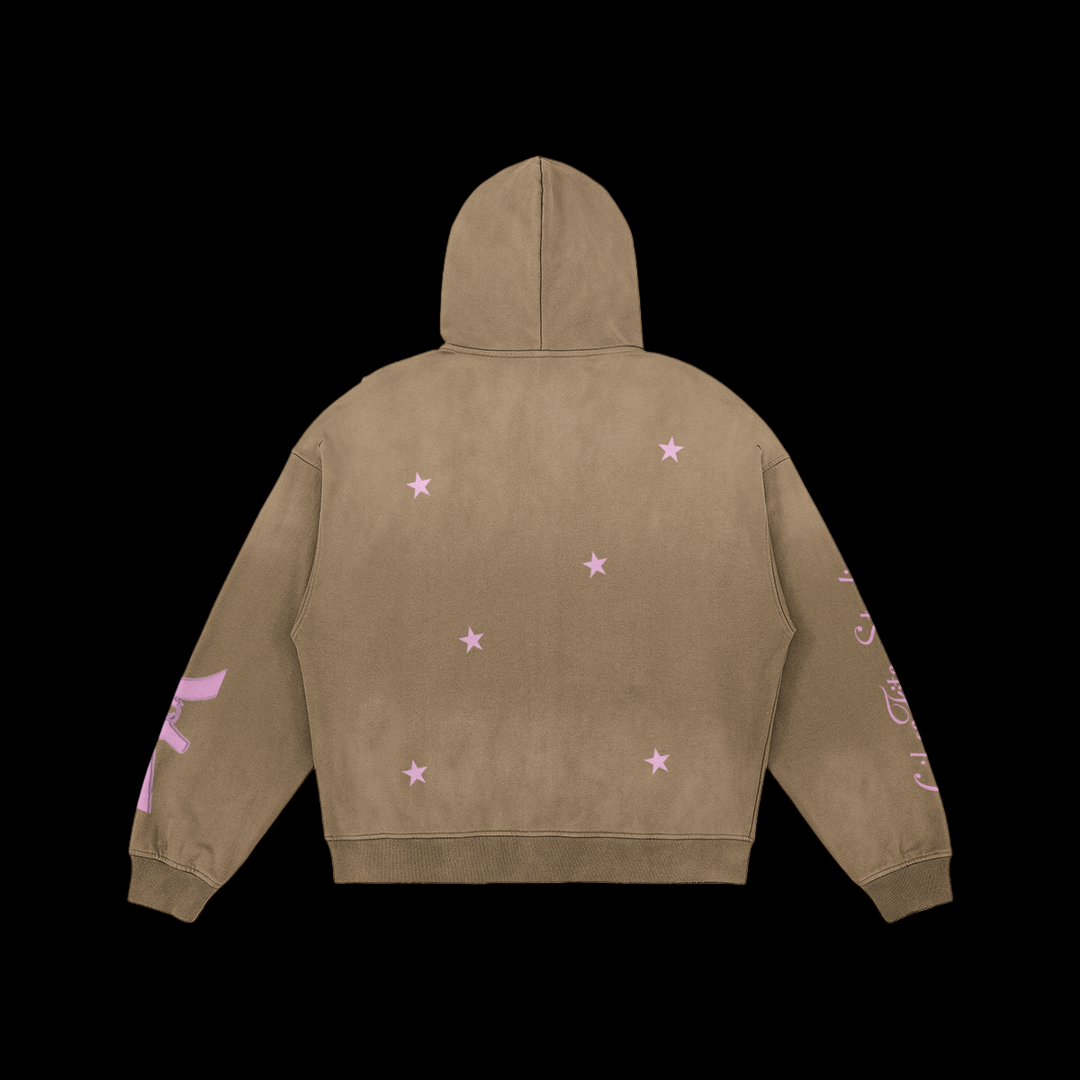 Pink Sleeve Gun Zip Up Hoodie