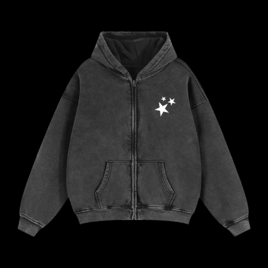 Stars Zip Up Hoodie