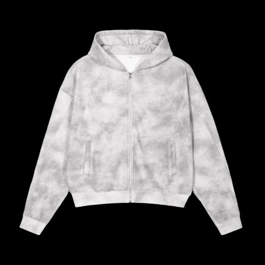 Dirty Washed Zip Up Hoodie