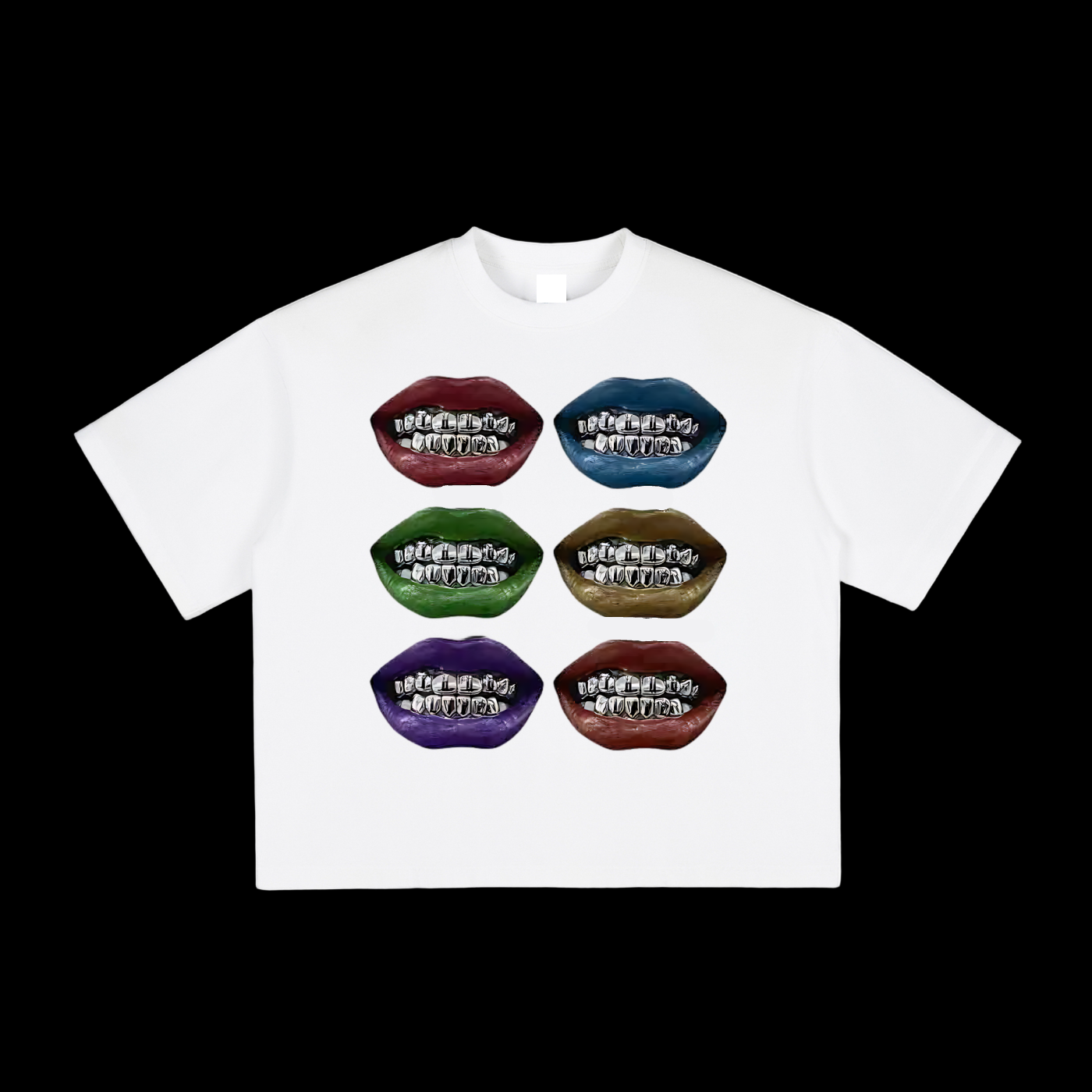 6 Colorful Grillz Tee