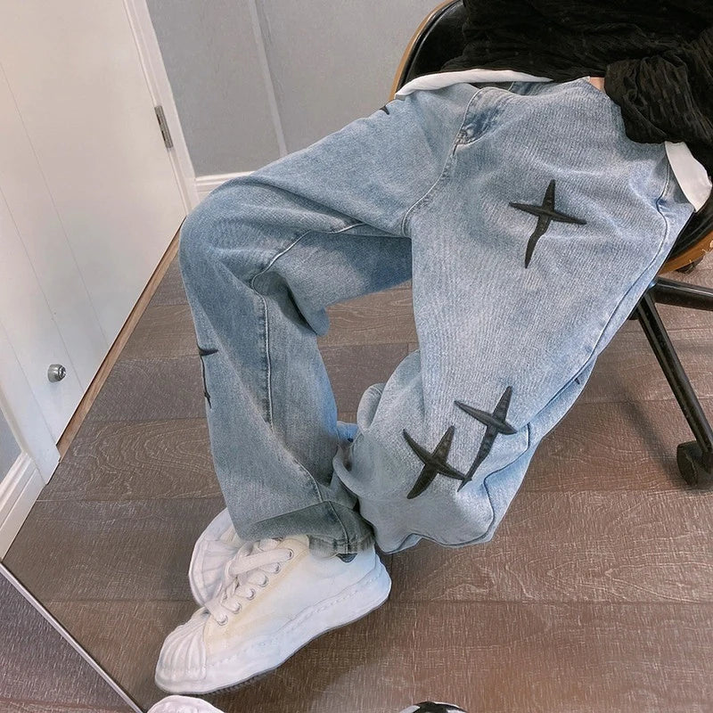 Black Crosses Jeans