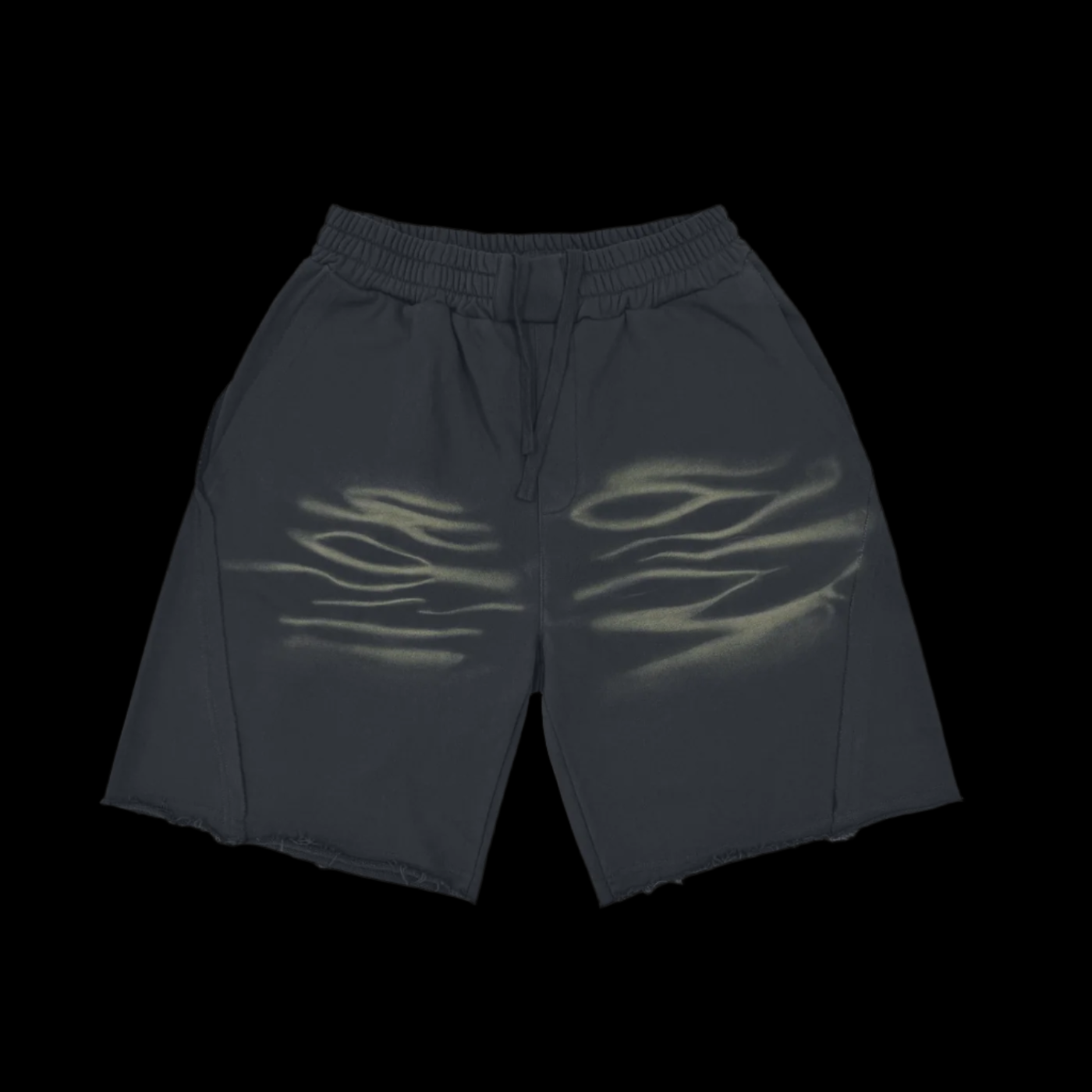 Vintage Washed Tiger Stripes Short Pants