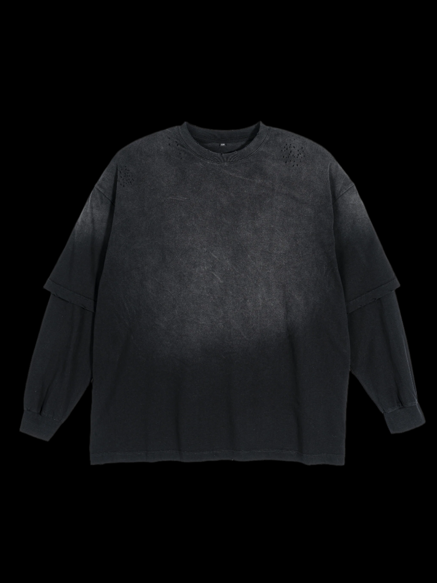 Sunfade Hand Frayed Faux Two Piece T-Shirt