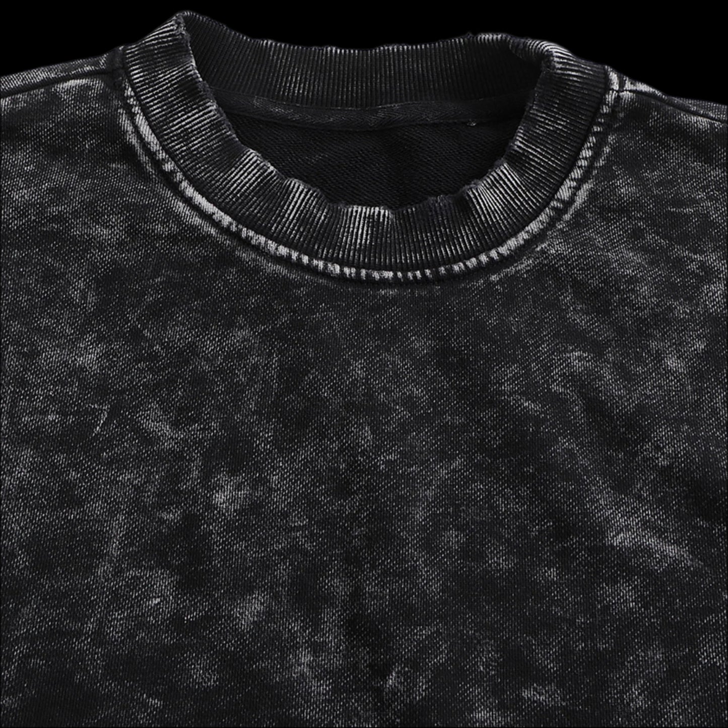 Snow Washed Hand Frayed Sweatshirt