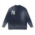 NY Distressed Ripped Crewneck sweater