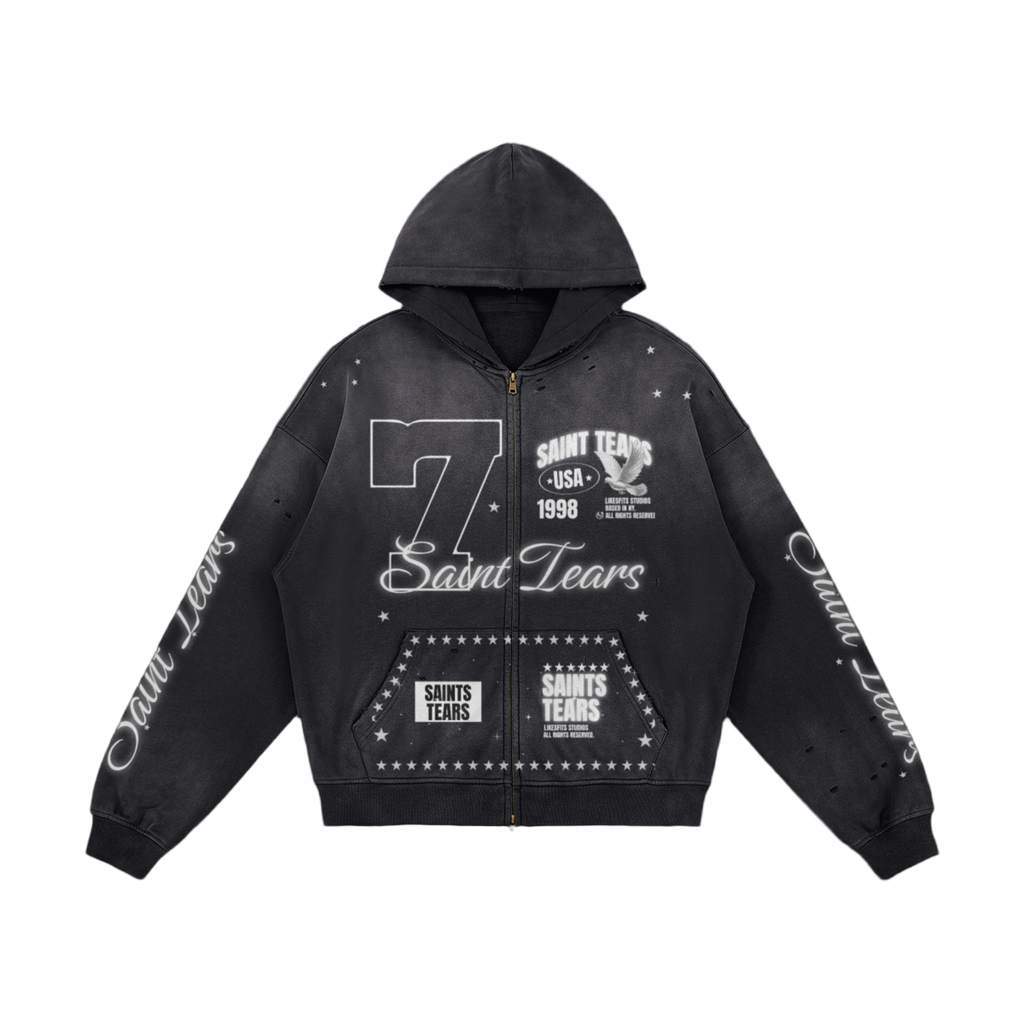 Saint Tears Zip Up Hoodie