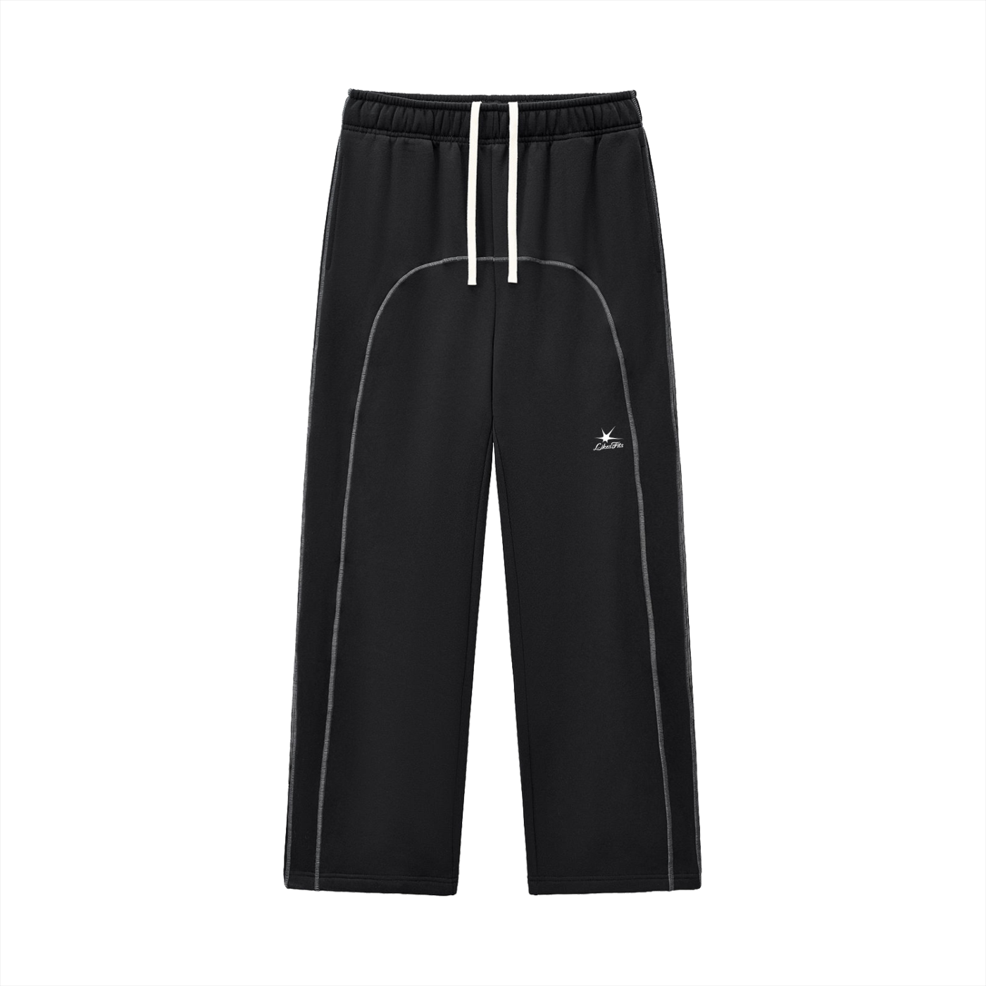 Contrast Stitched Fleece Sweatpants