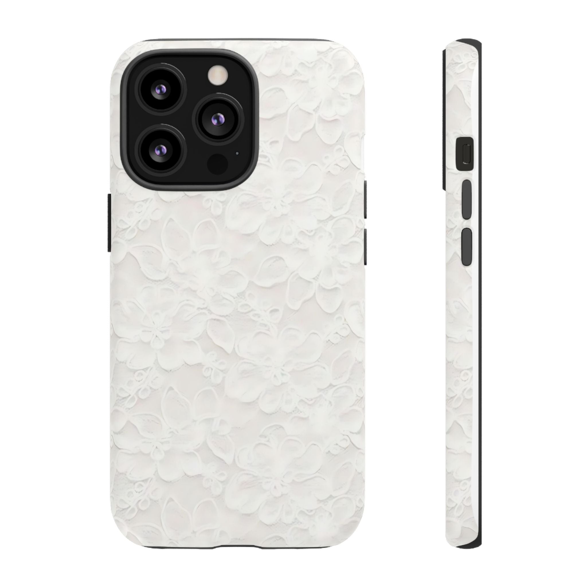 White Lace Pattern Phone Case