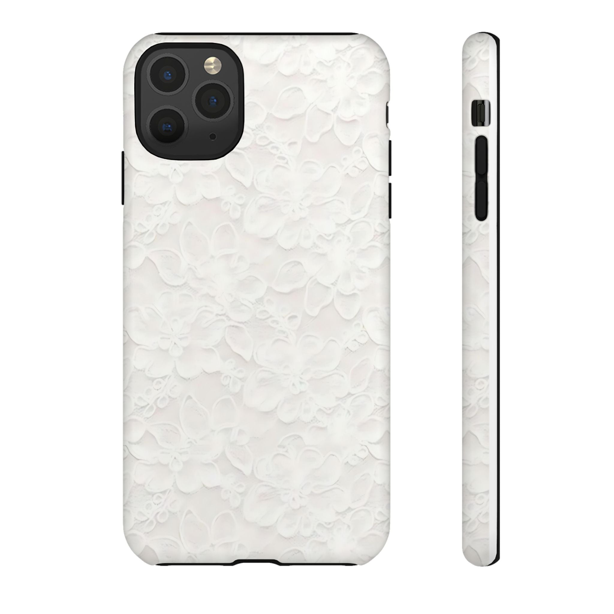 White Lace Pattern Phone Case