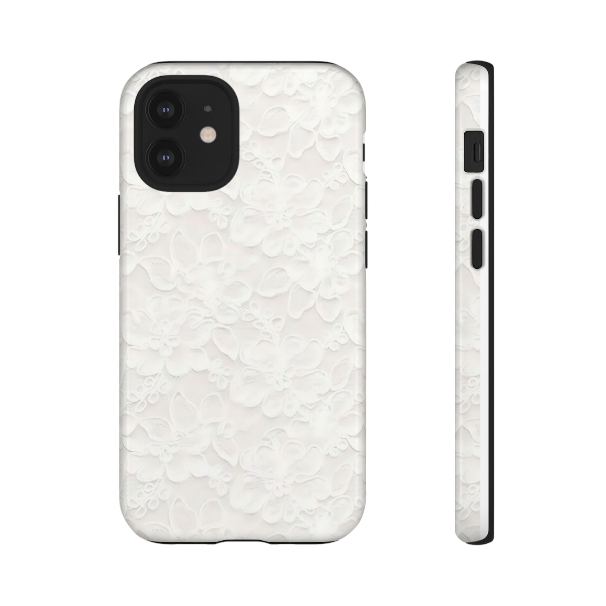 White Lace Pattern Phone Case