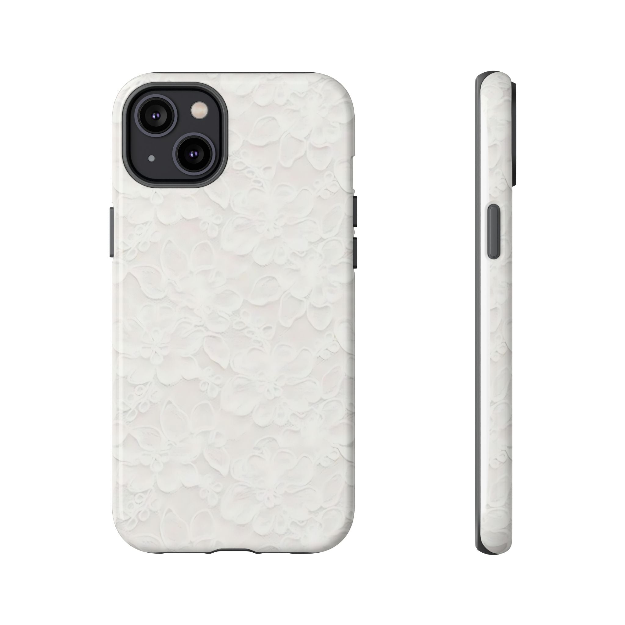 White Lace Pattern Phone Case