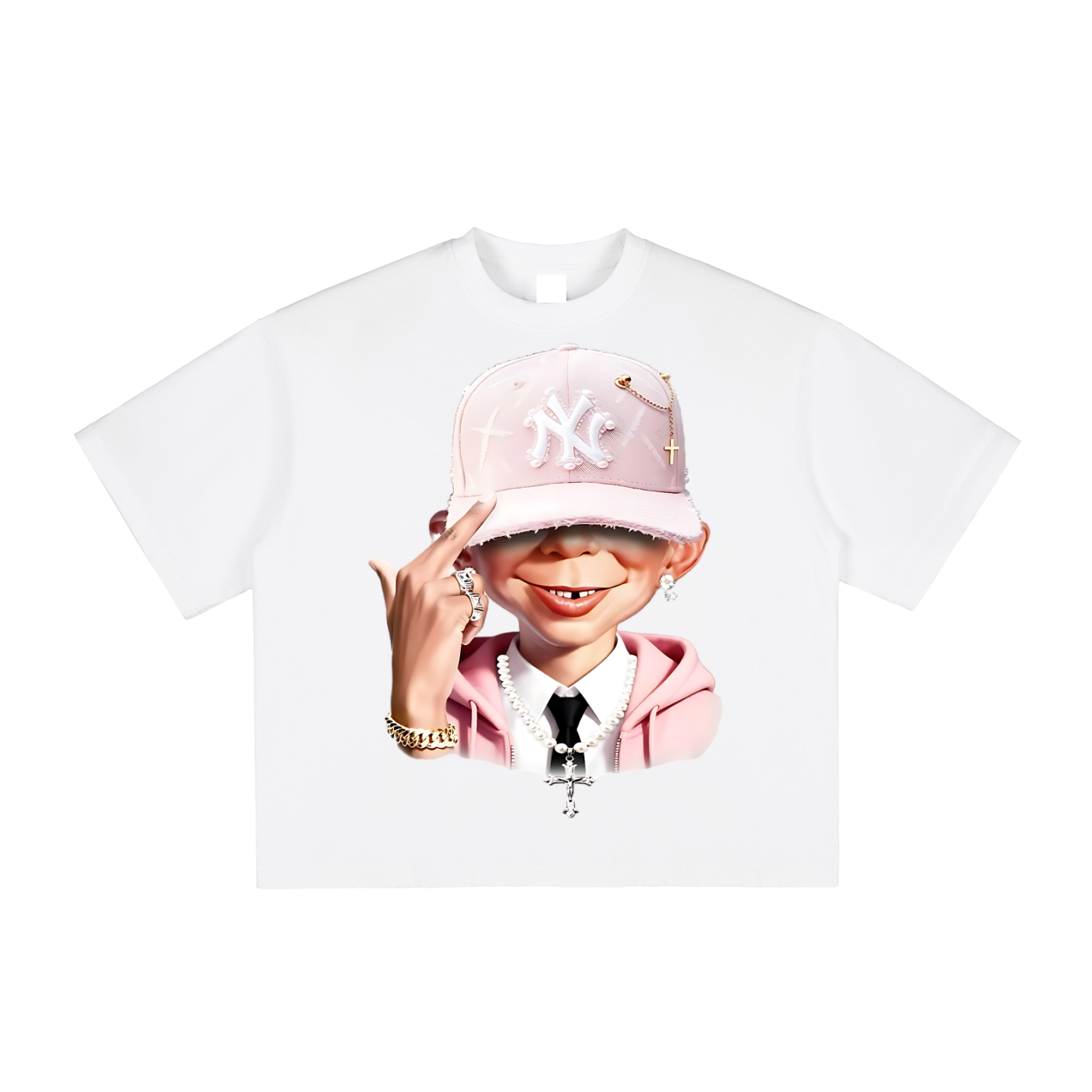 Light Pink NY Hat Tee