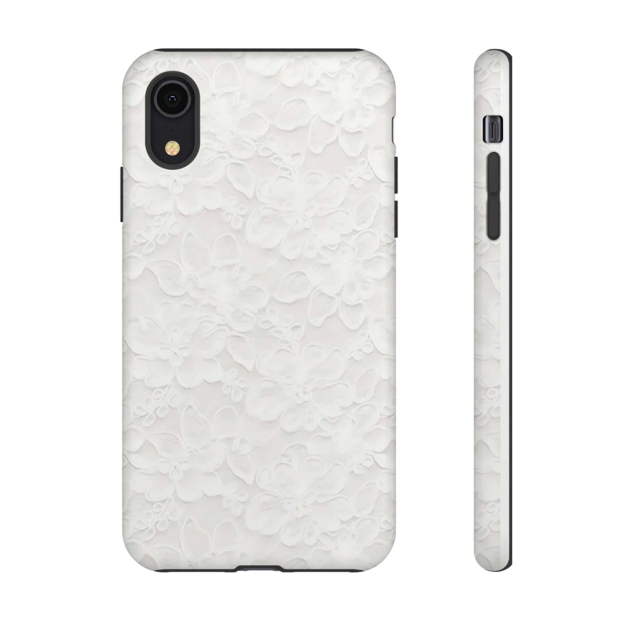 White Lace Pattern Phone Case