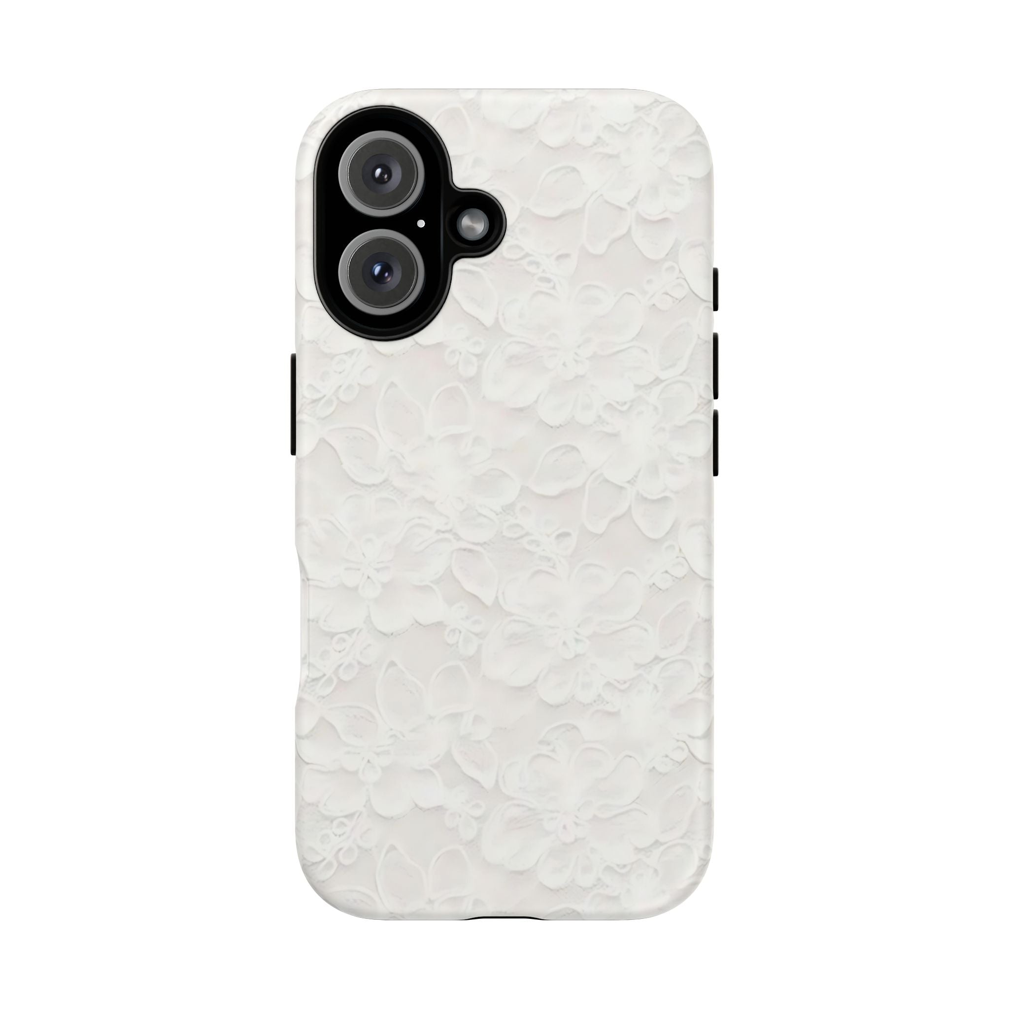 White Lace Pattern Phone Case
