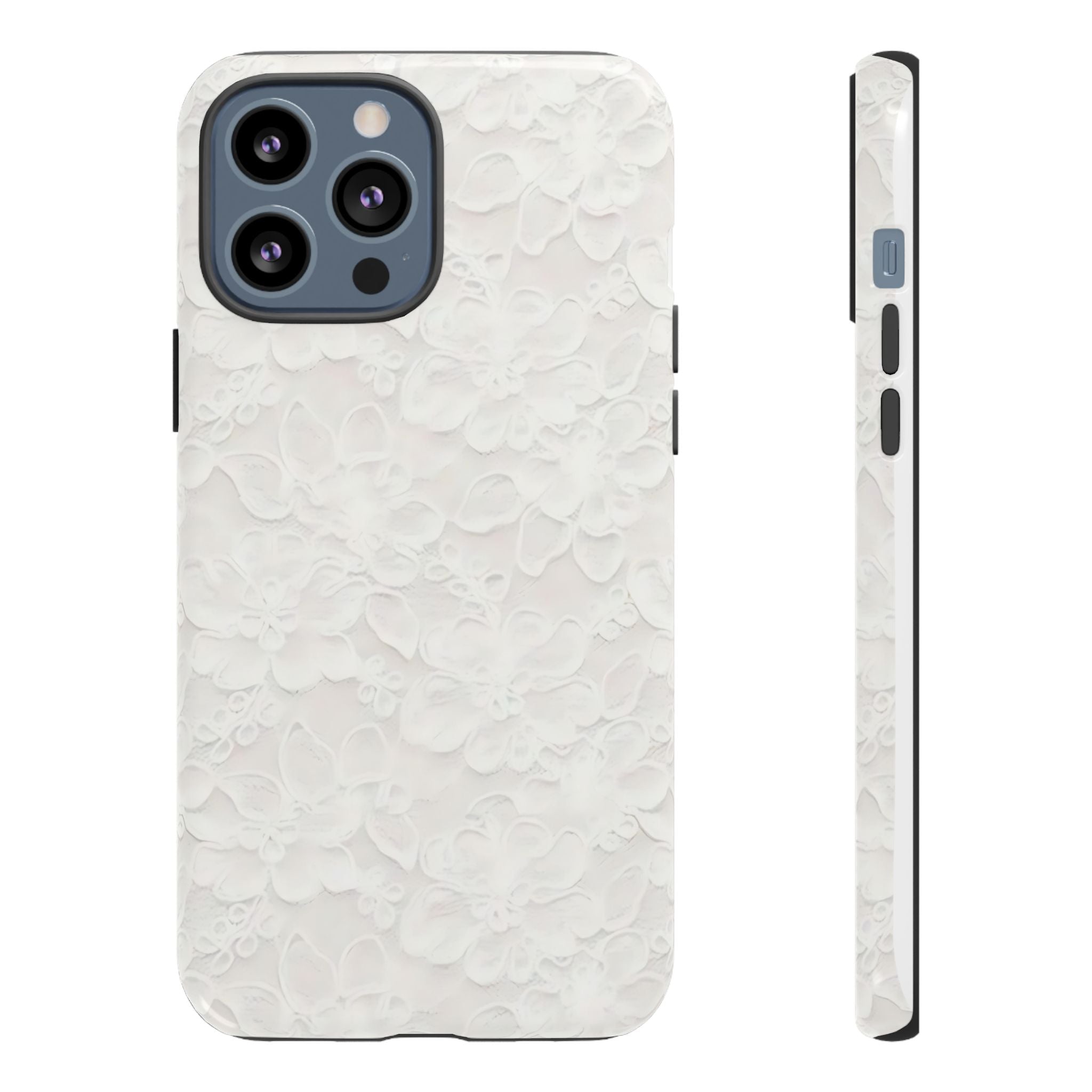 White Lace Pattern Phone Case