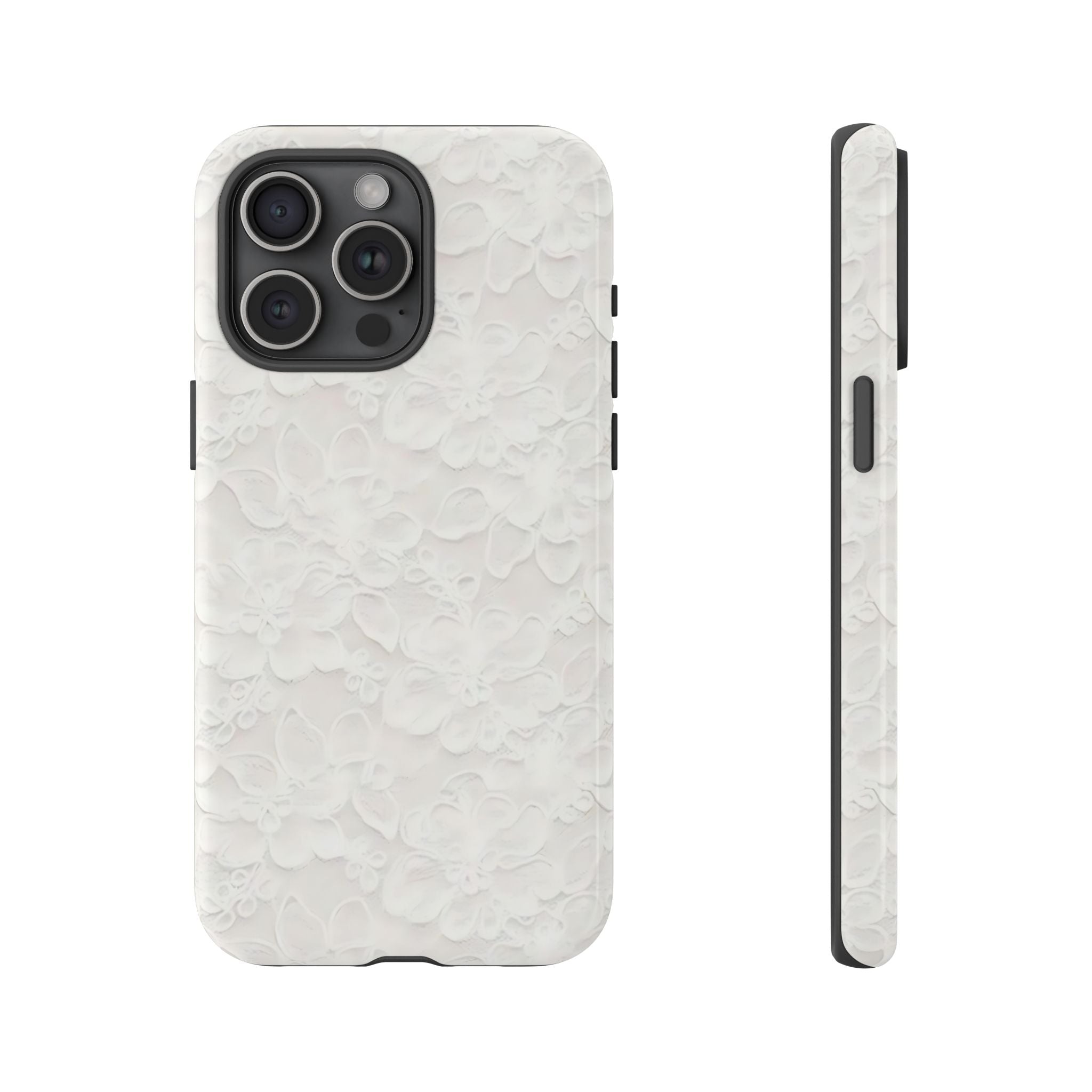 White Lace Pattern Phone Case