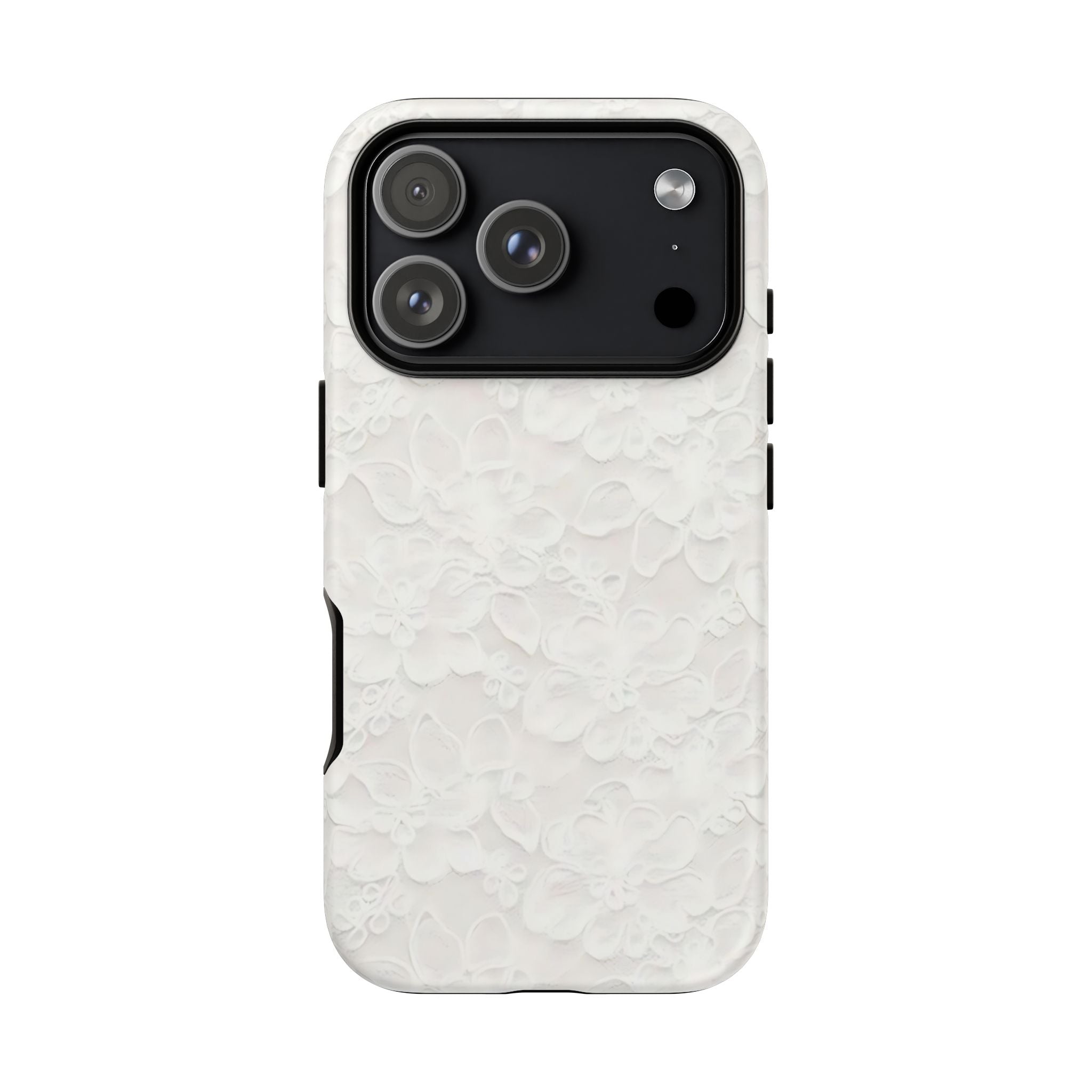 White Lace Pattern Phone Case