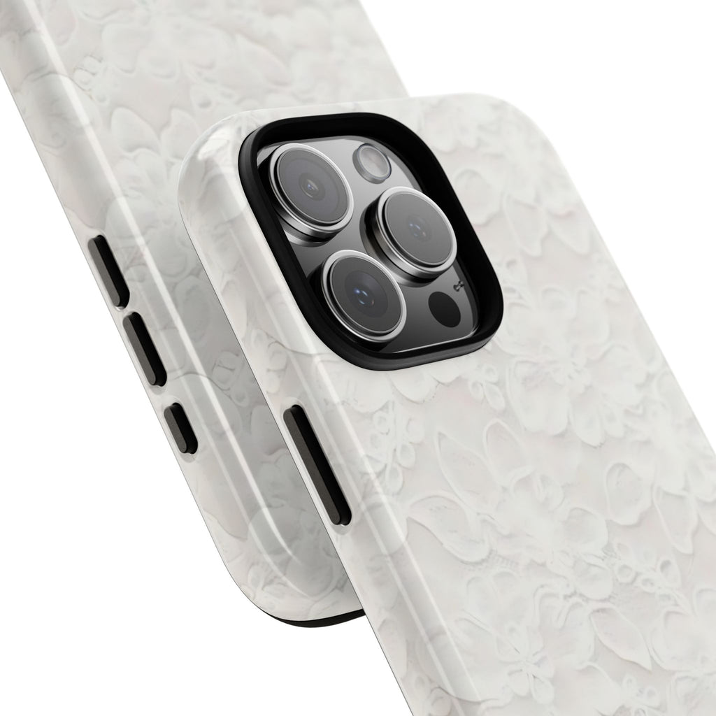 White Lace Pattern Phone Case