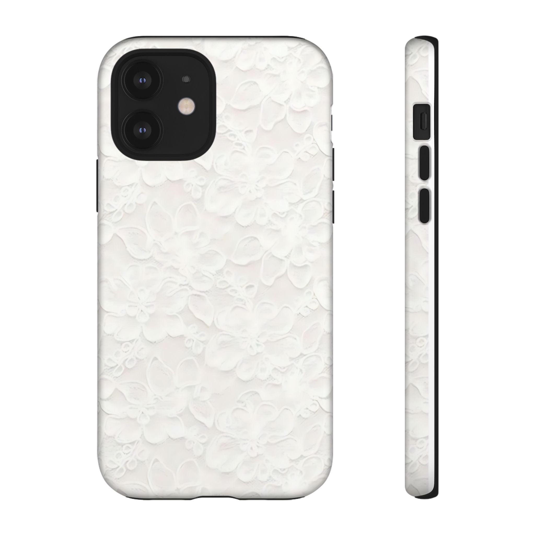 White Lace Pattern Phone Case