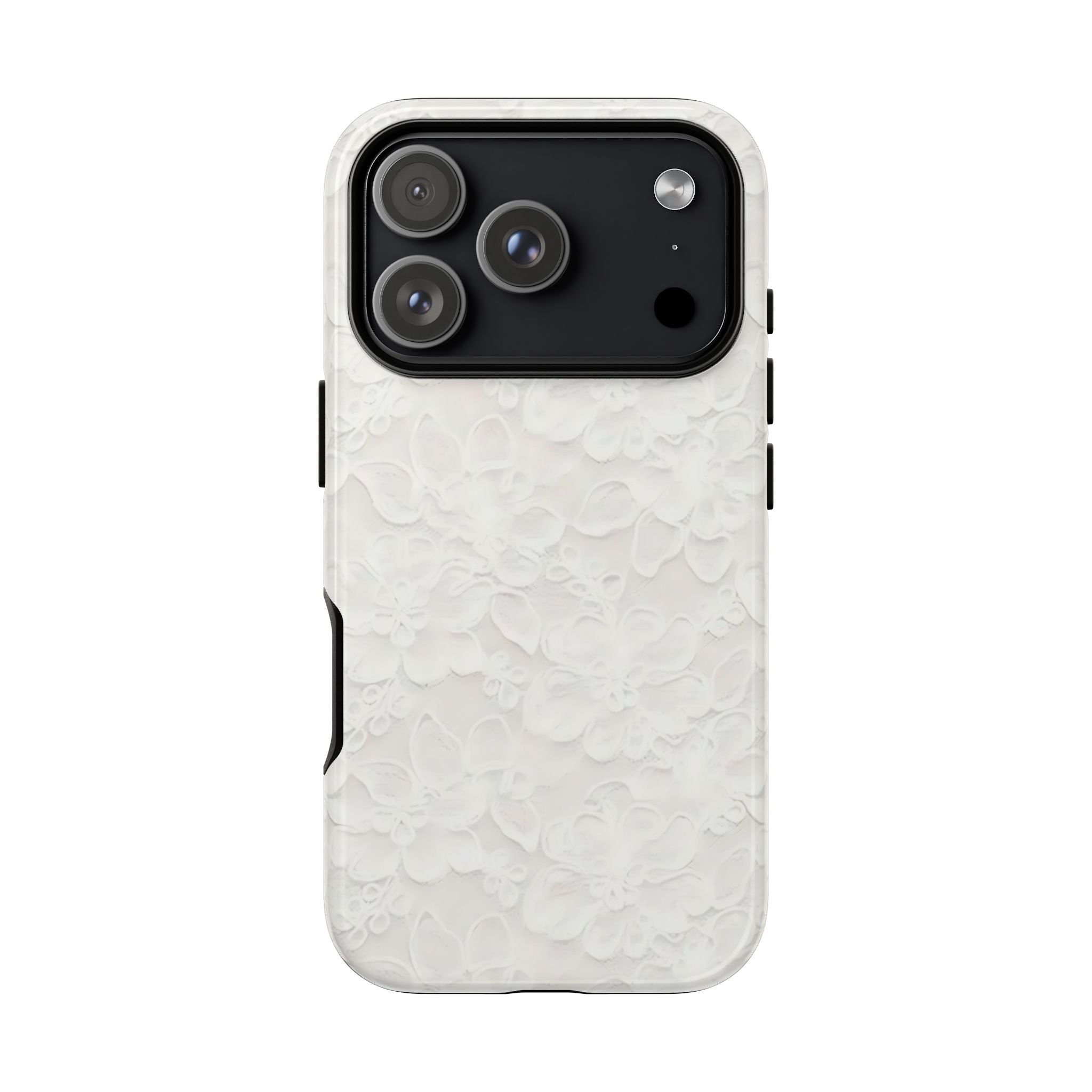 White Lace Pattern Phone Case