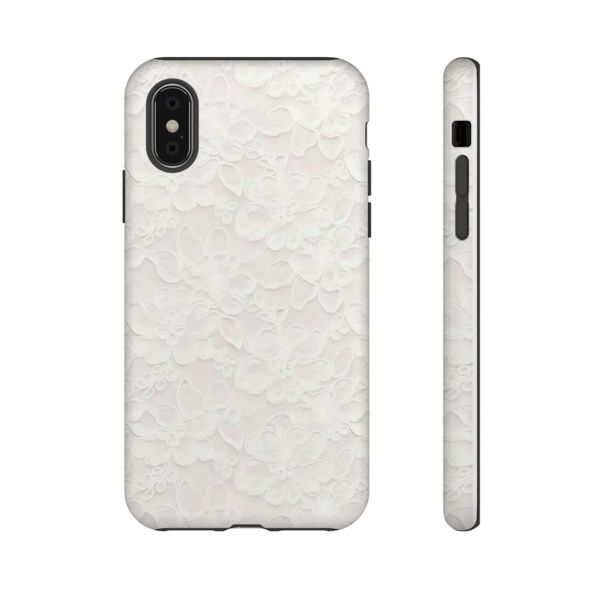 White Lace Pattern Phone Case