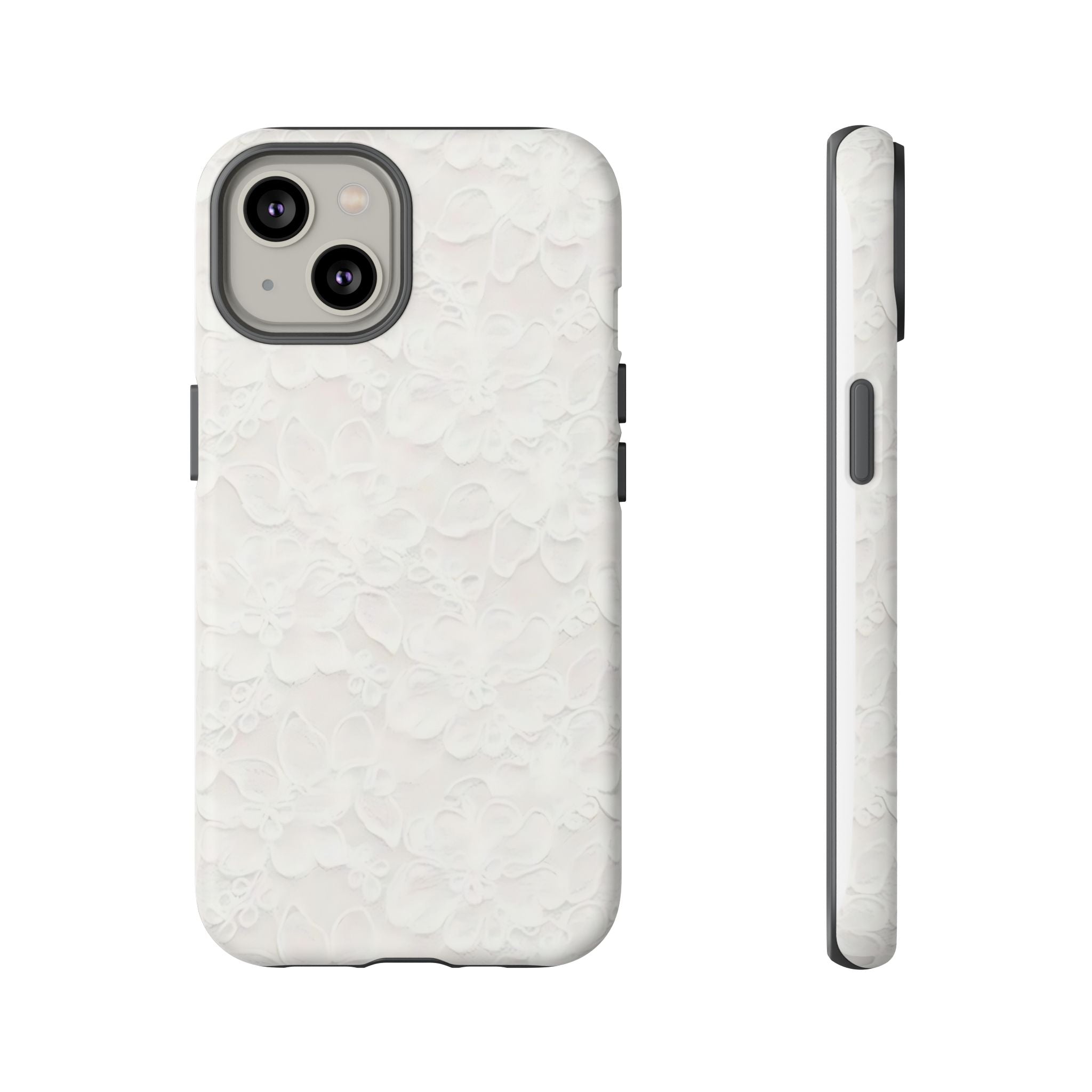 White Lace Pattern Phone Case