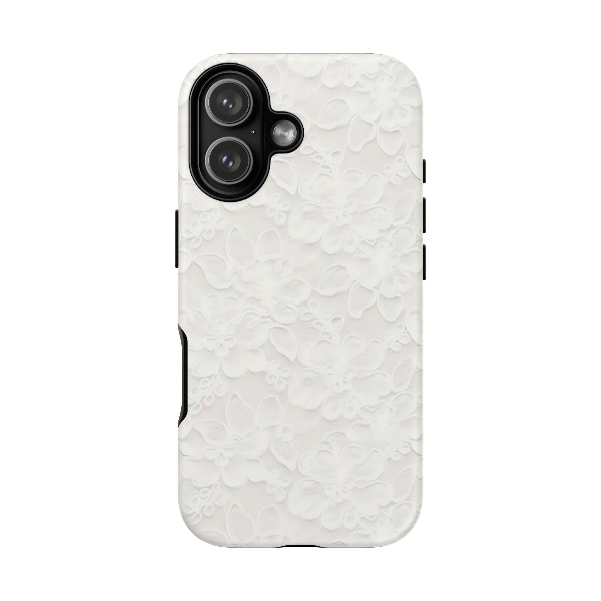 White Lace Pattern Phone Case