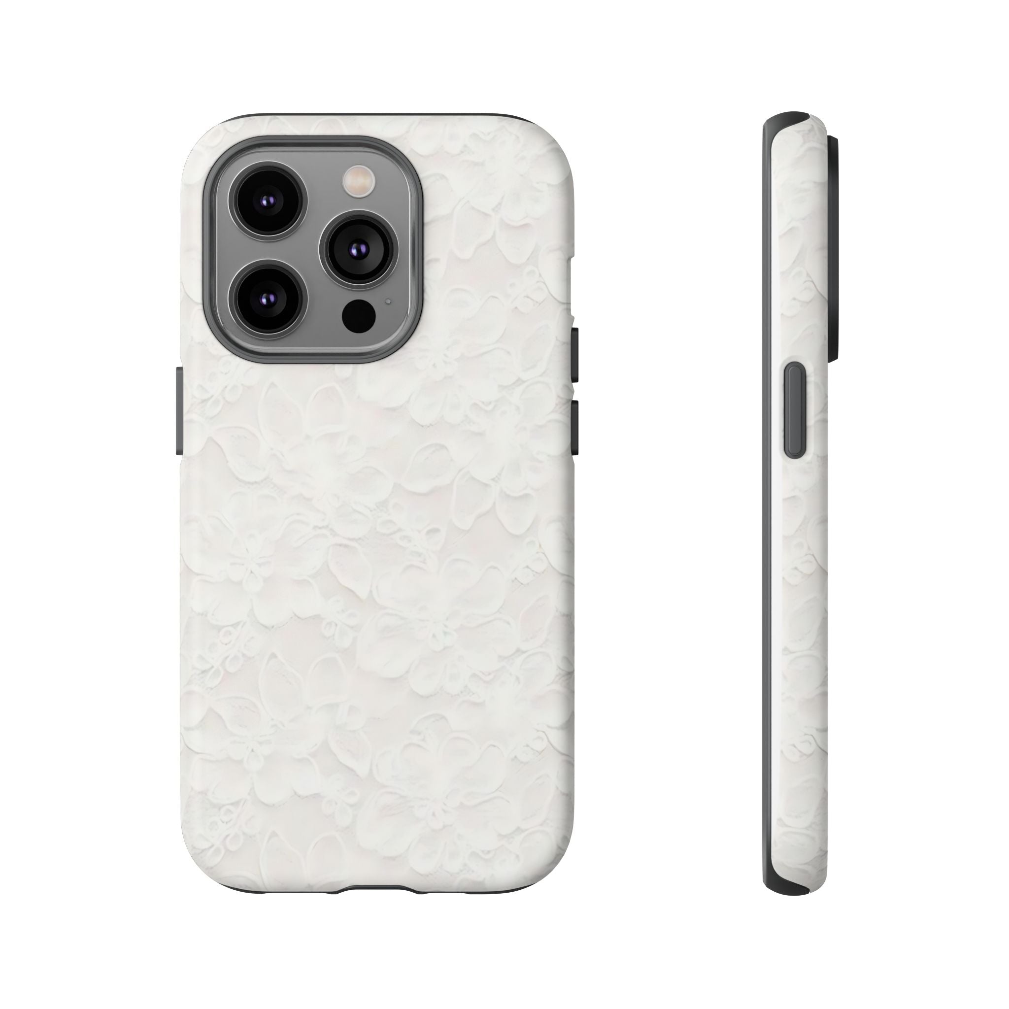 White Lace Pattern Phone Case