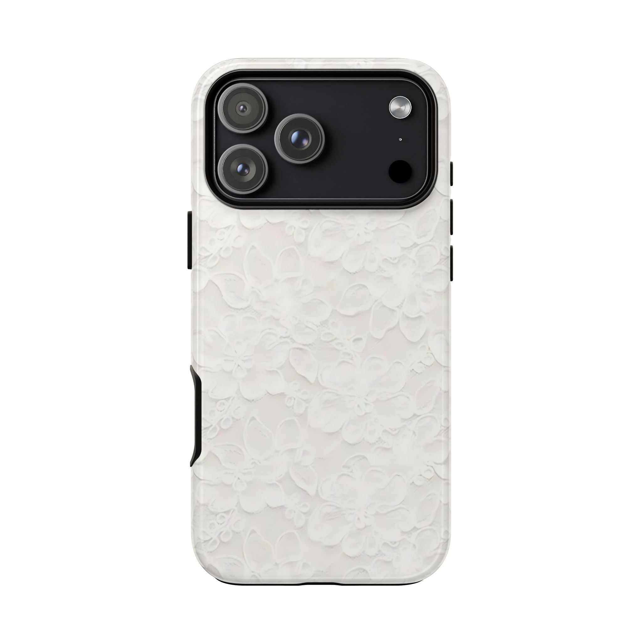 White Lace Pattern Phone Case