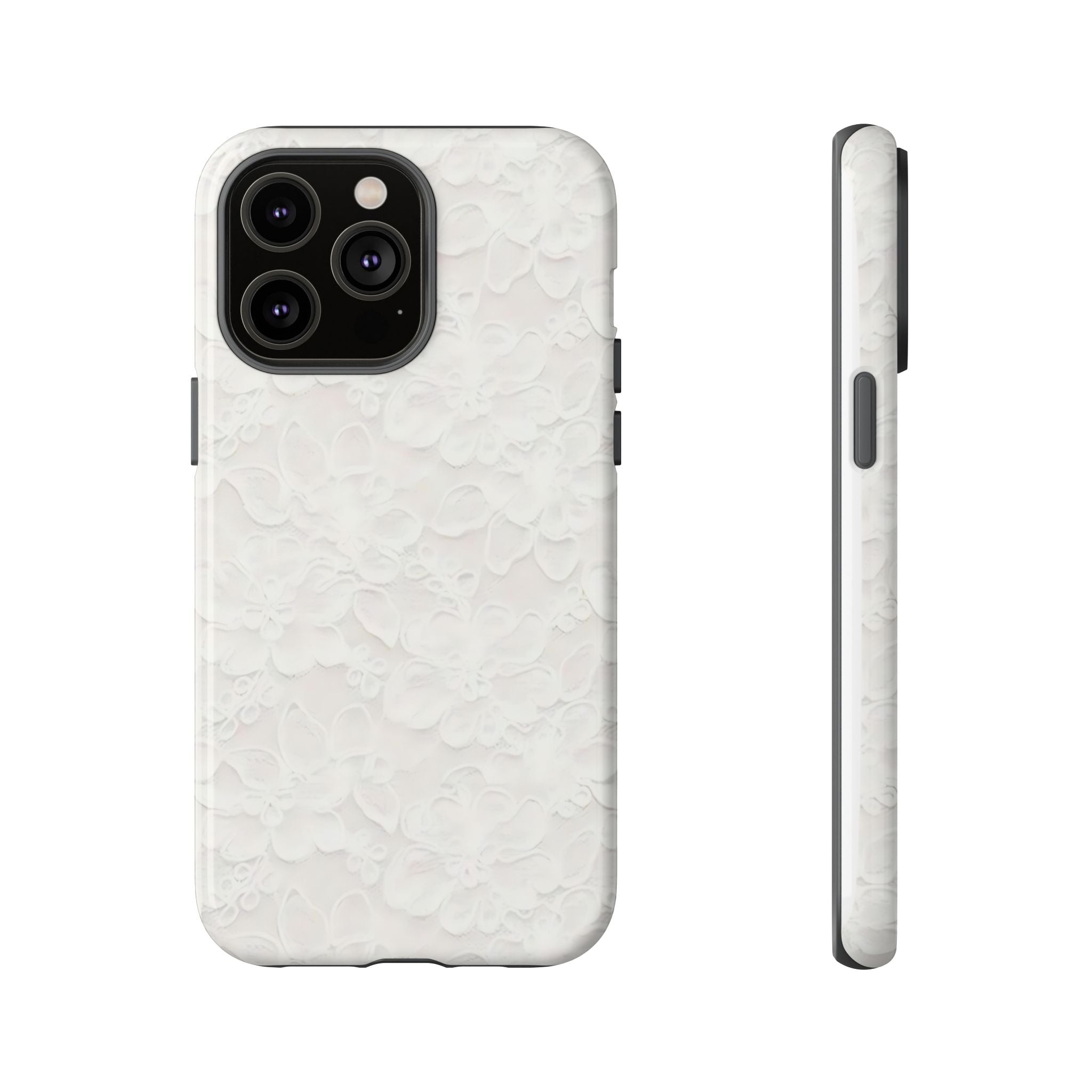 White Lace Pattern Phone Case
