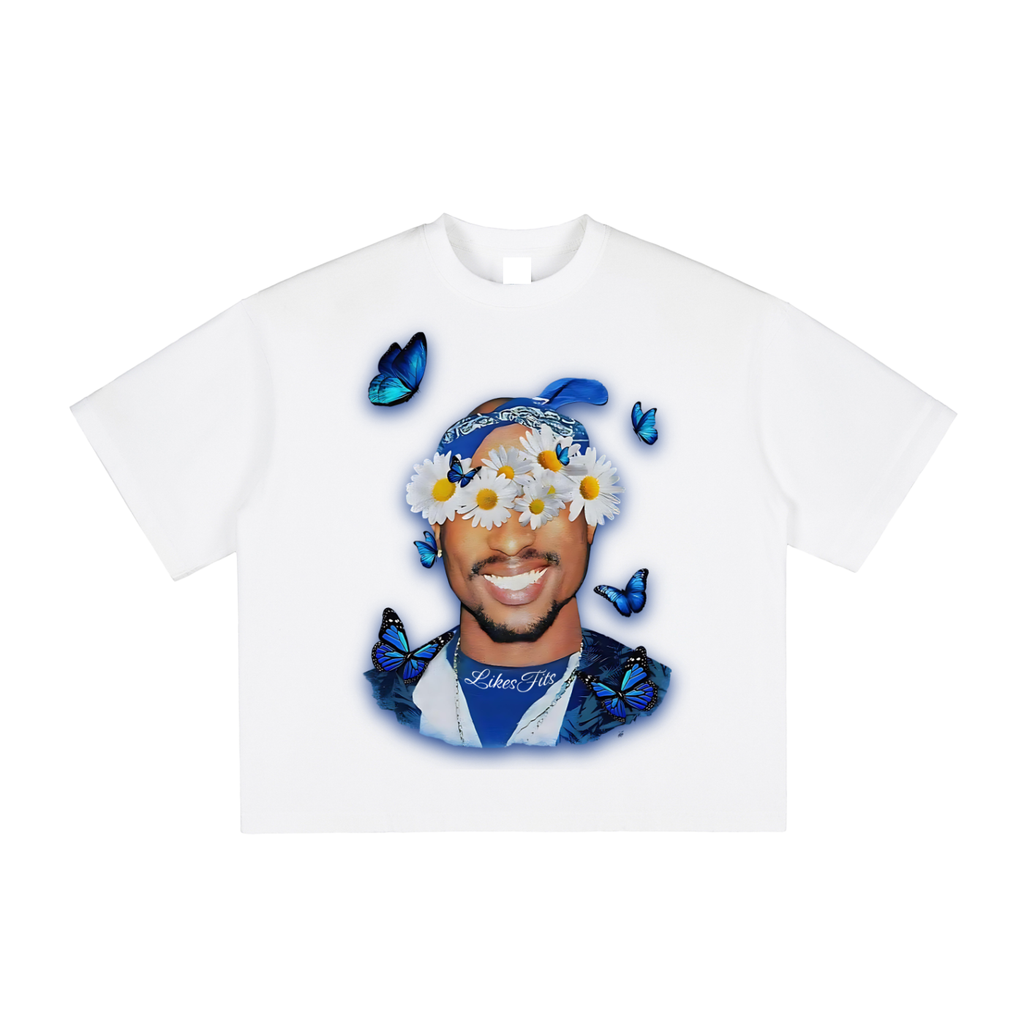 Tupac Blue Bloom Tee