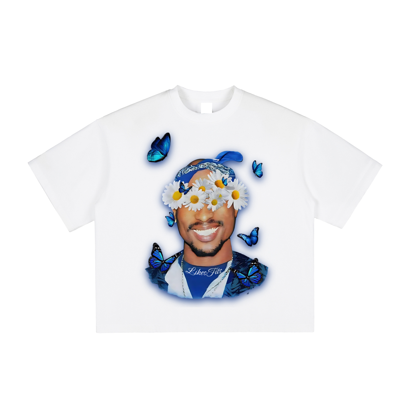 Tupac Blue Bloom Tee