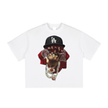 Red Flames Prints Headscarf Character Tee