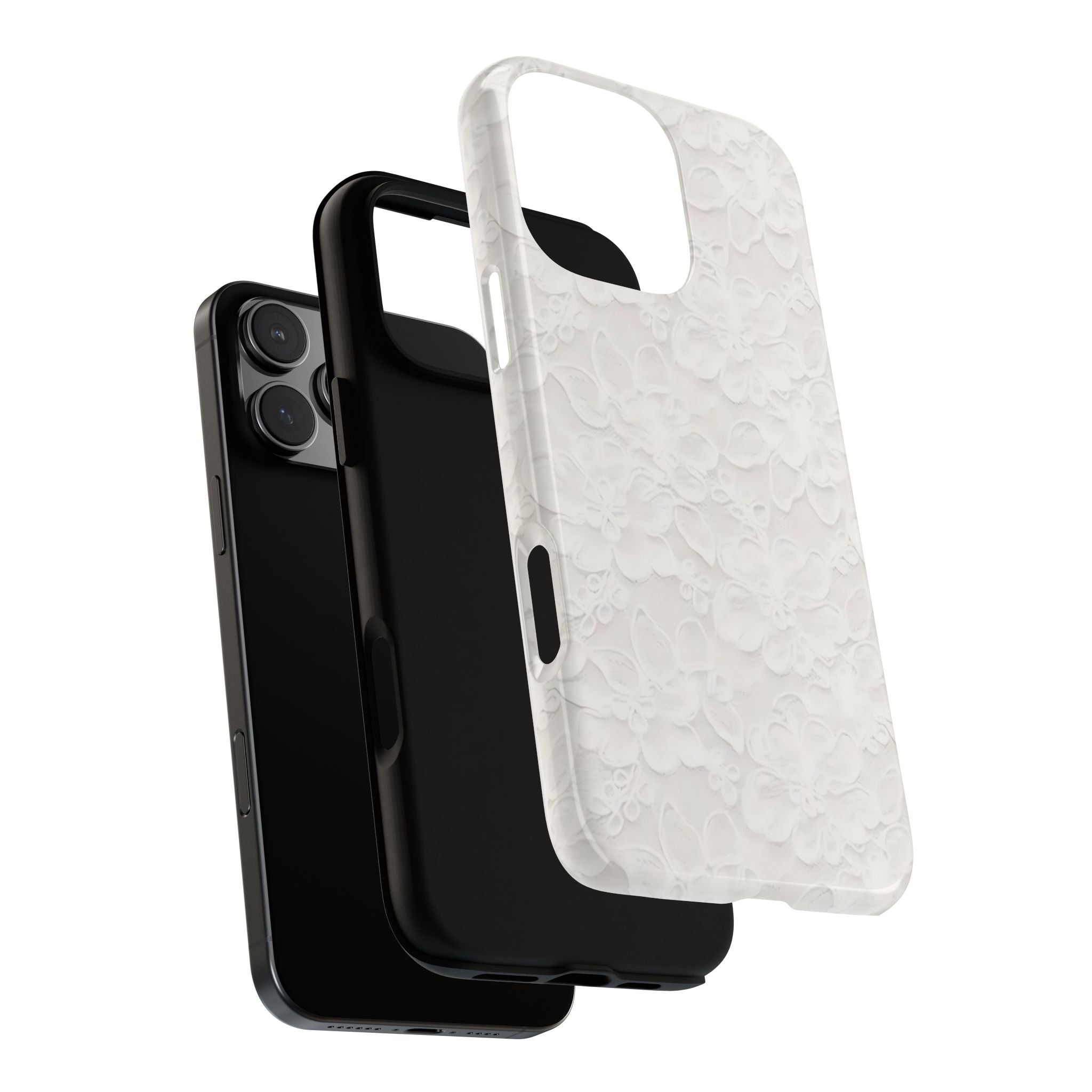 White Lace Pattern Phone Case