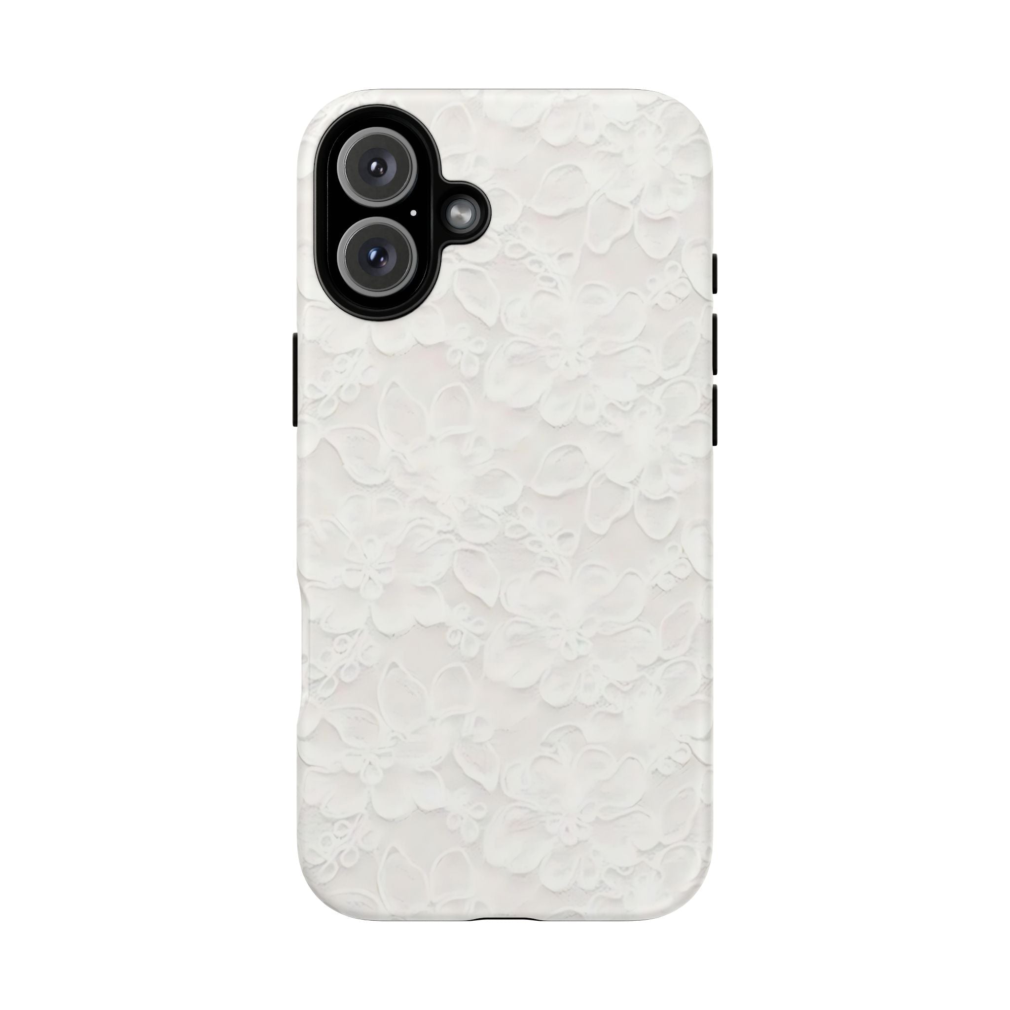 White Lace Pattern Phone Case