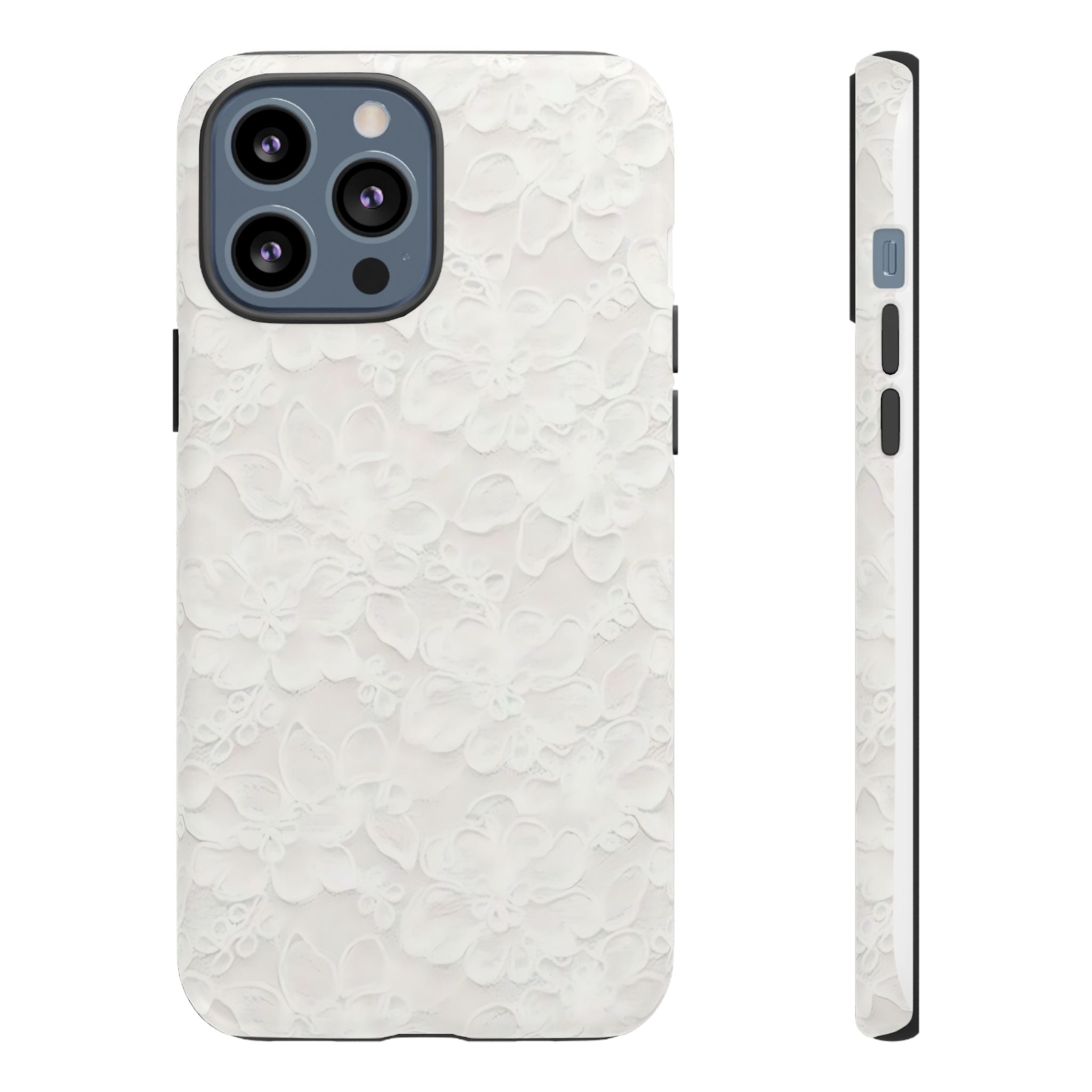 White Lace Pattern Phone Case