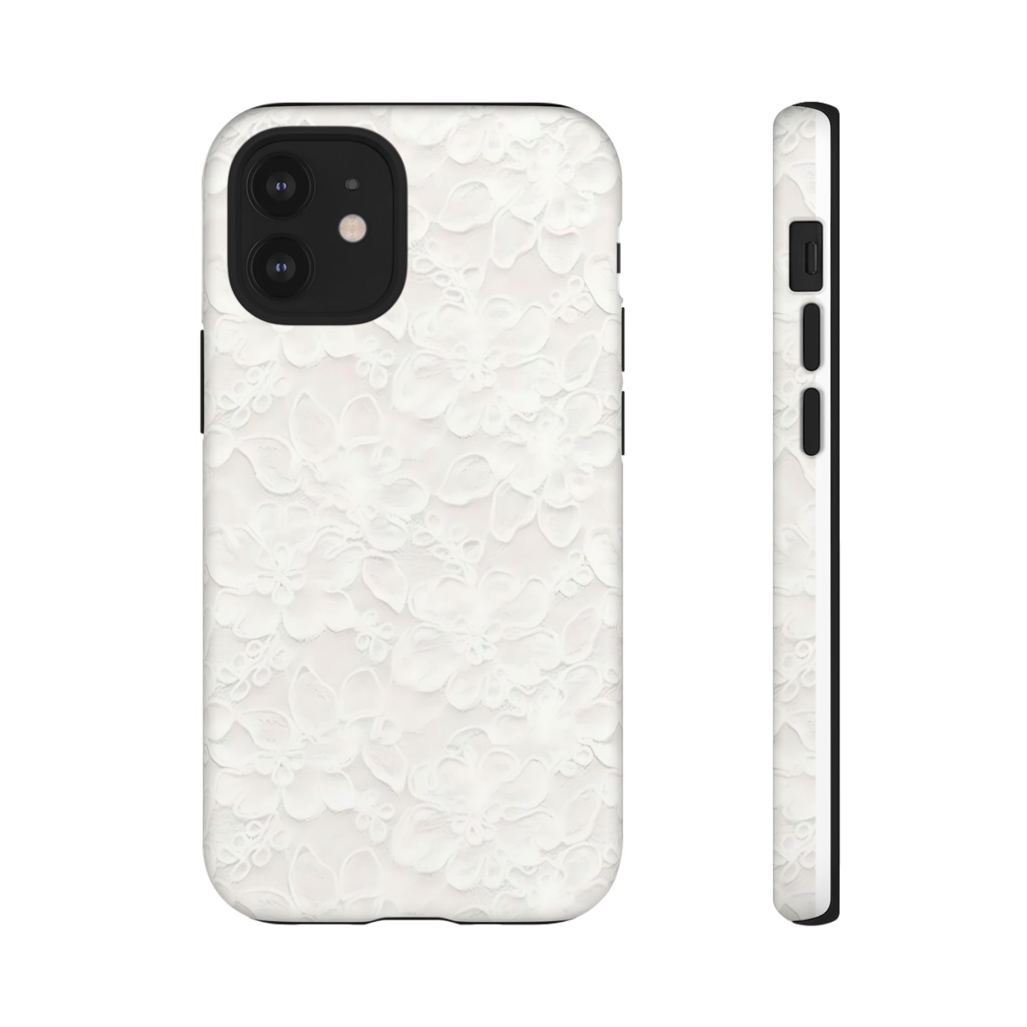 White Lace Pattern Phone Case