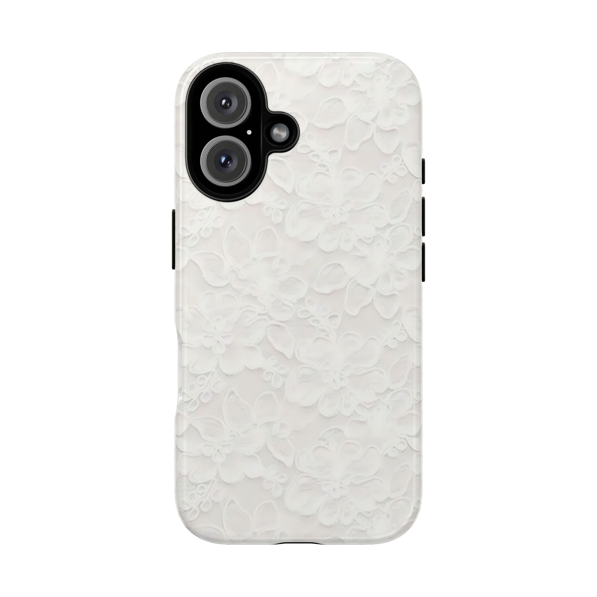 White Lace Pattern Phone Case
