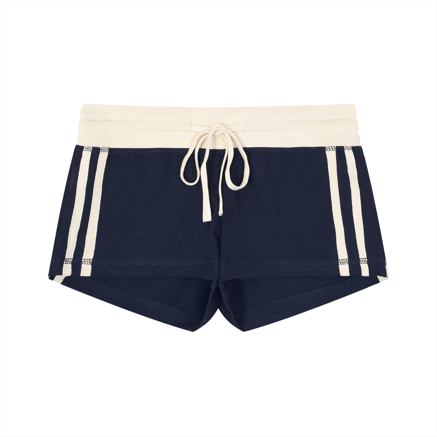 Striped Low Rise Track Shorts