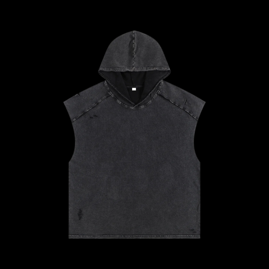 Snow Washed Boxy Hooded Tank