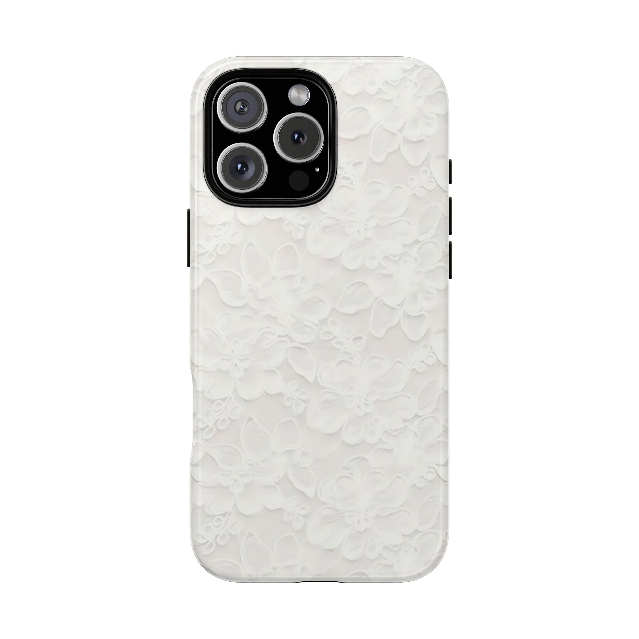 White Lace Pattern Phone Case
