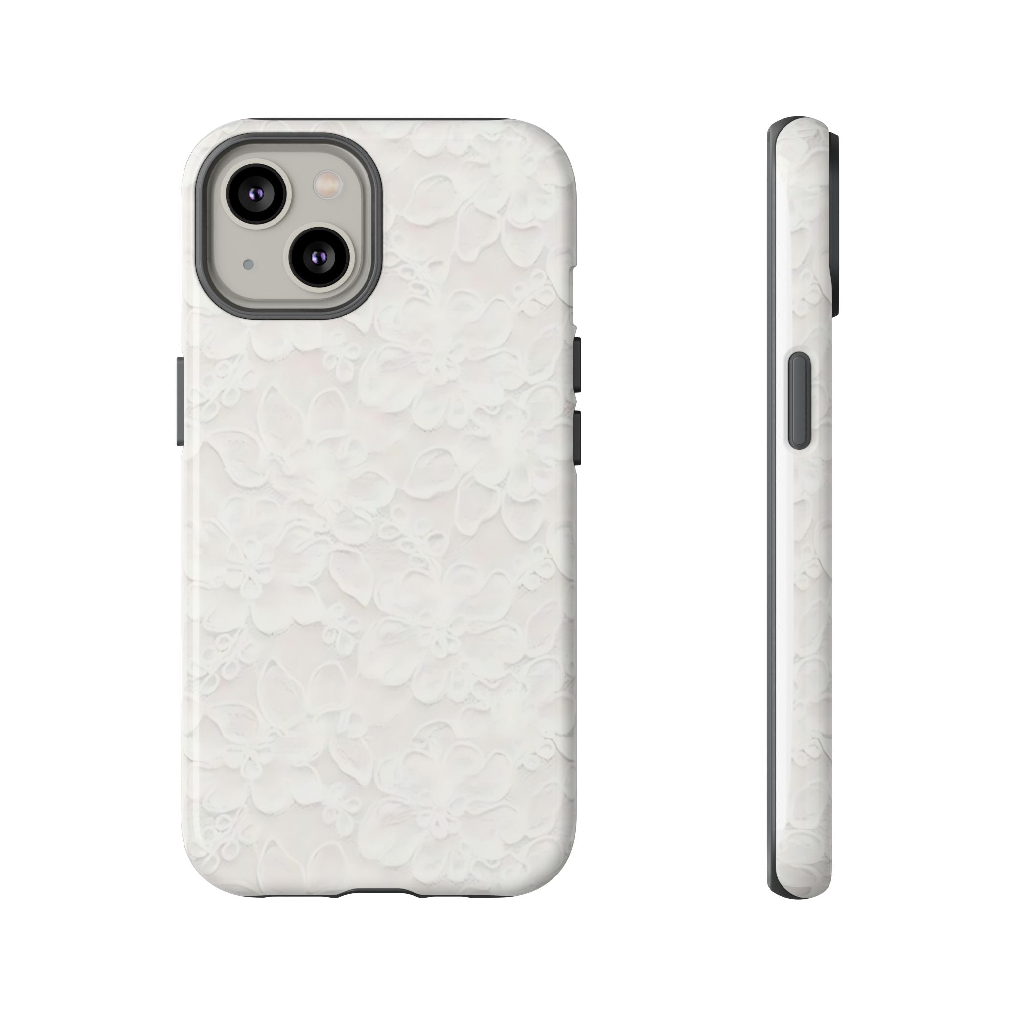 White Lace Pattern Phone Case