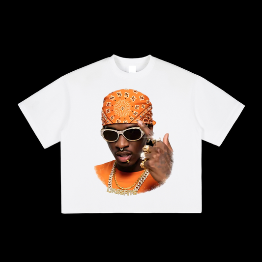 Orange Hat Print Tee