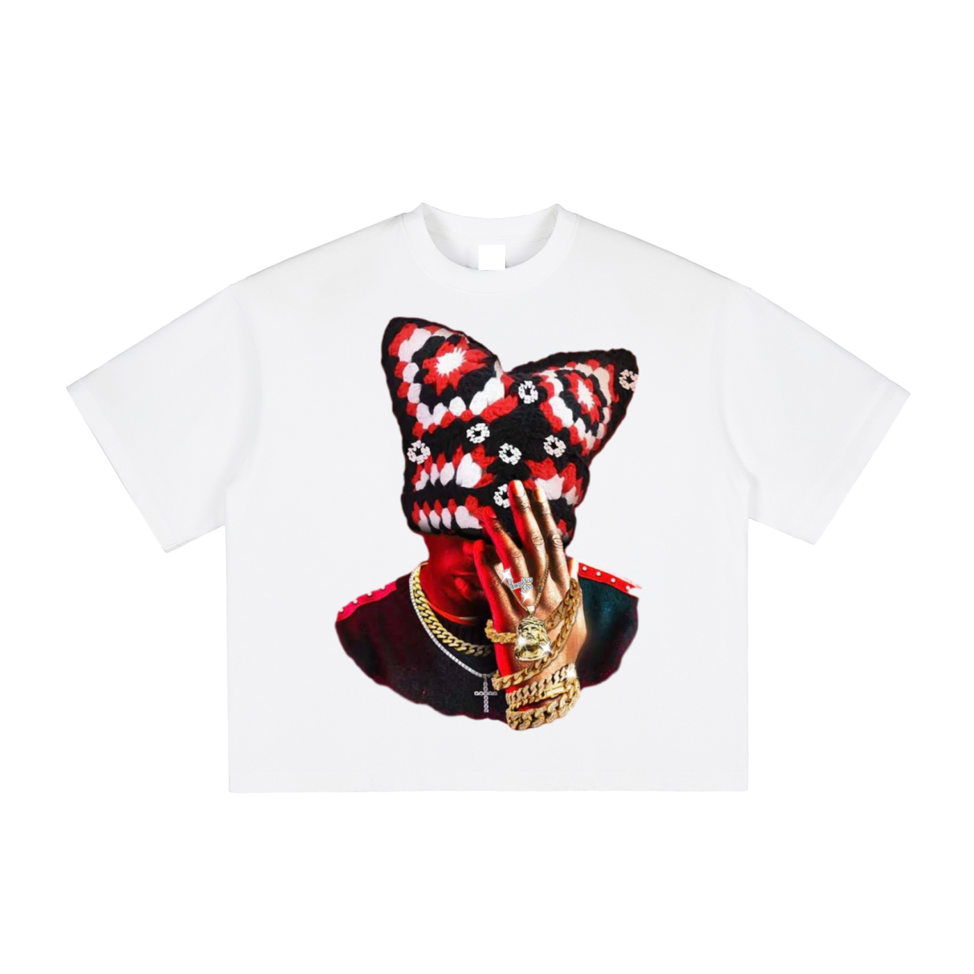 Red Kitty Hat Tee