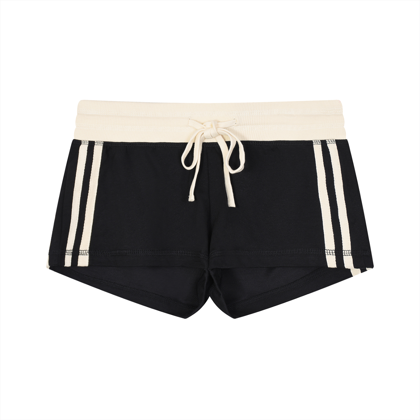 Striped Low Rise Track Shorts