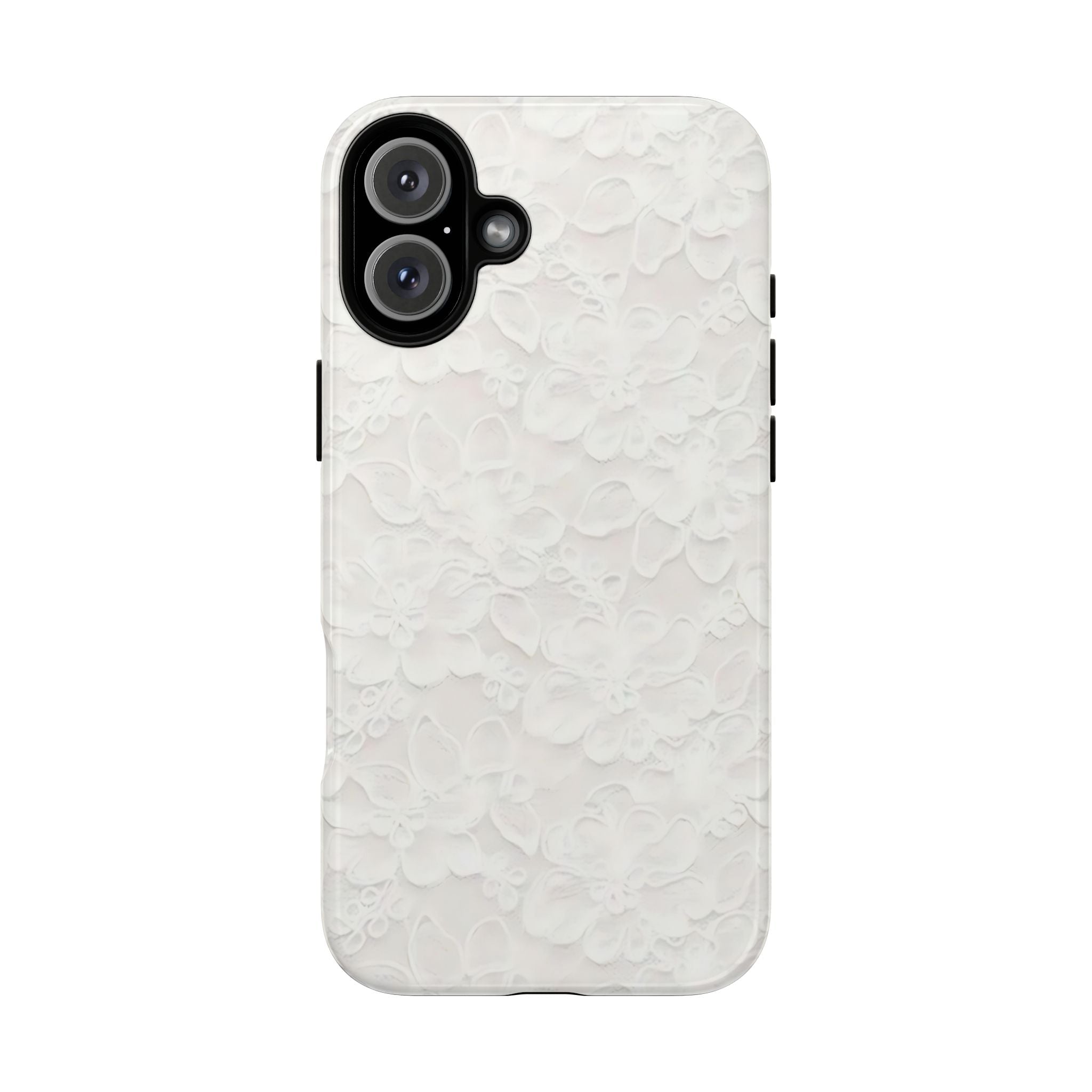 White Lace Pattern Phone Case