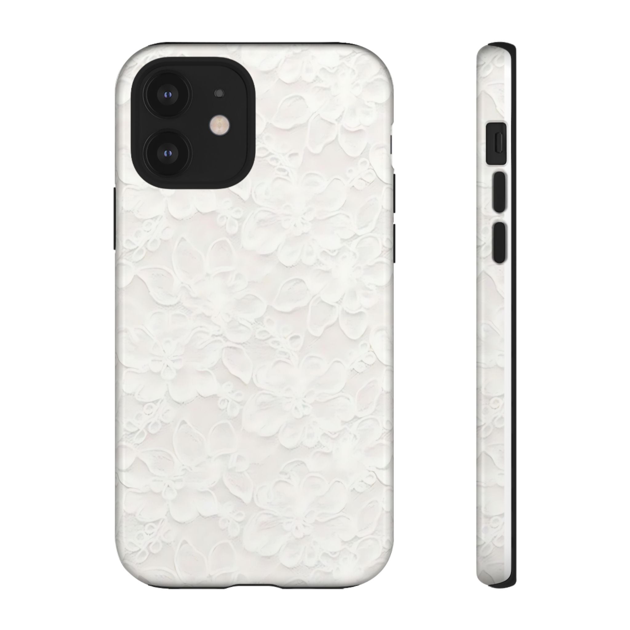 White Lace Pattern Phone Case
