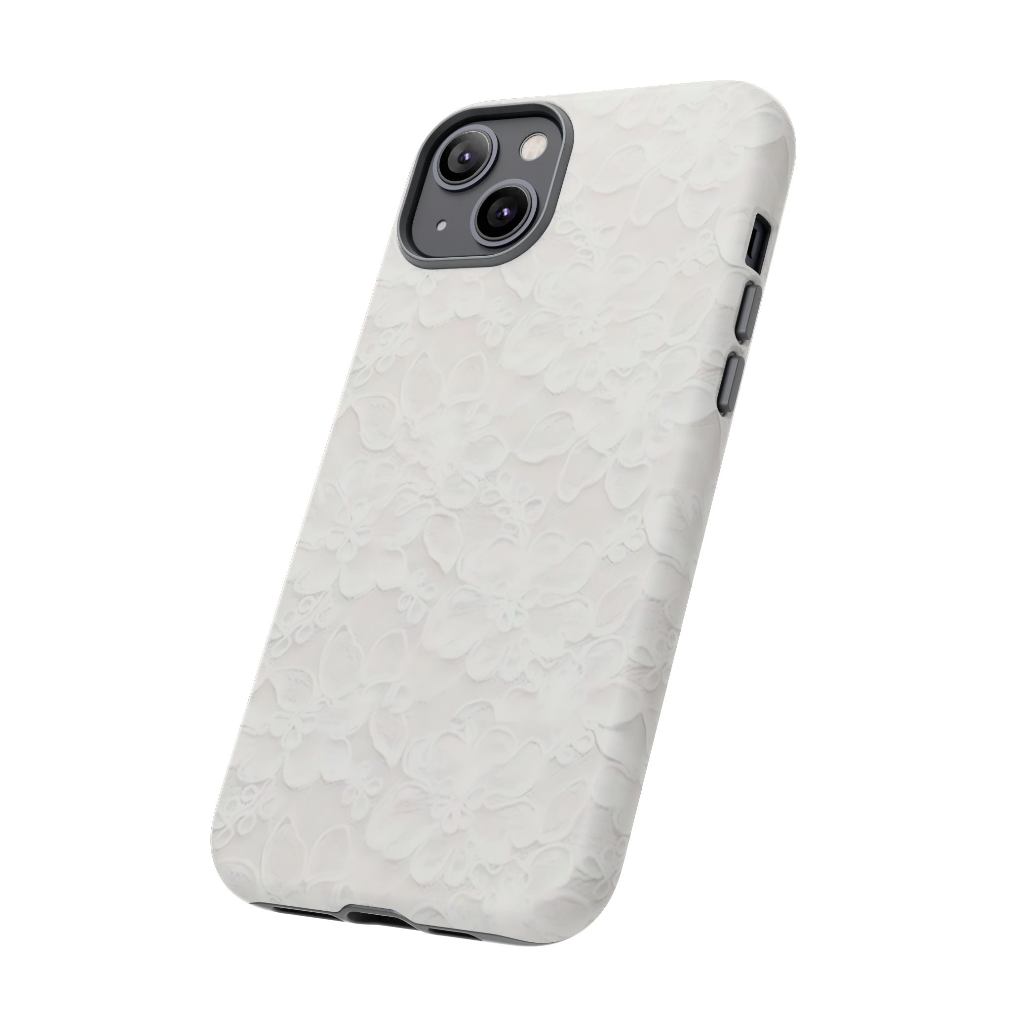White Lace Pattern Phone Case